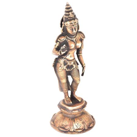 Â Standing Goddess Parvati Brass Statue
