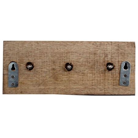 Cream Round  Metal And Bone Wooden Hooks