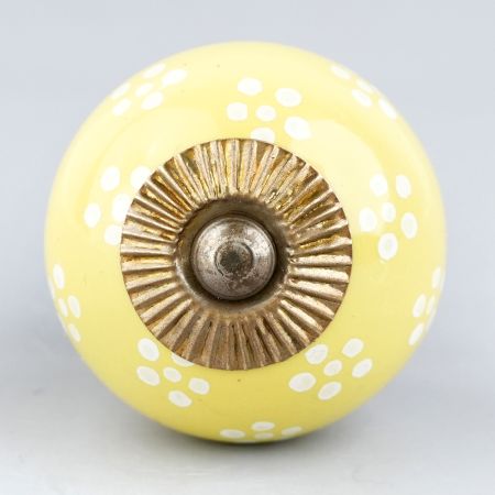 Yellow Ceramic Floral Drawer Knob Online