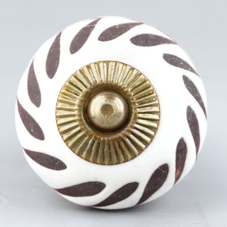 White Etched Ceramic Floral Cabinet Knobs Online