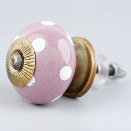 Purple Dotted Small Ceramic Knobs Online