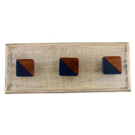 Square Resin Wooden Hooks