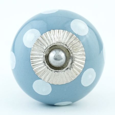 Grey Dotted Ceramic Cabinet Knobs Online