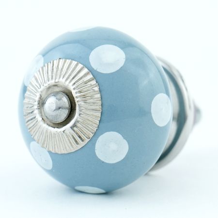 Grey Dotted Ceramic Cabinet Knobs Online