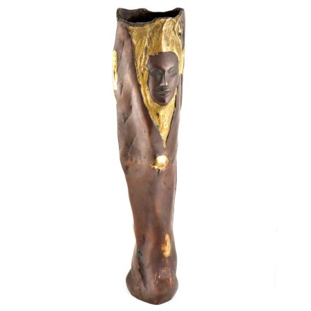 Brass Face Contemporary Style Vase