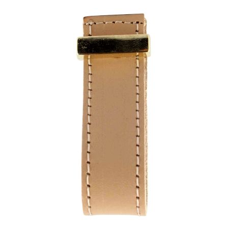 Cream Faux Leather Pull Knob