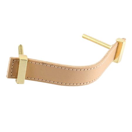 Cream Faux Leather Pull Handle
