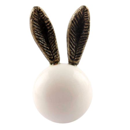 White Rabbit Resin Cabinet Knob