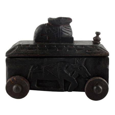 Nandi Wooden Box South Indian Spice Box