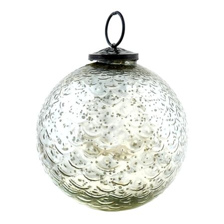 Silver Round Big Christmas Hanging