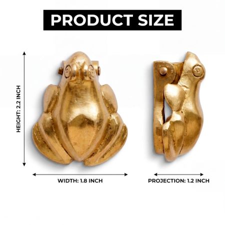 Handmade Rustic Brass Frog Door Knocker
