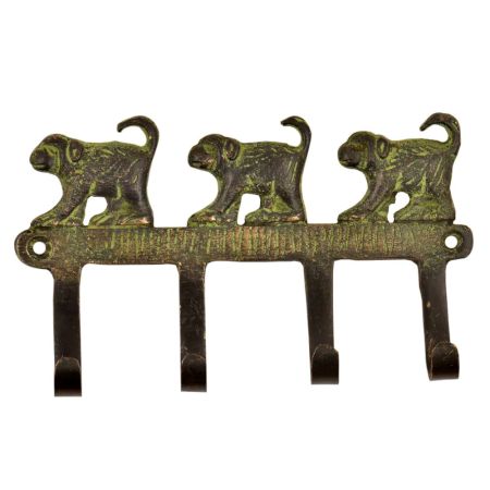 Vintage Retro Forest Monkey Solid Brass Animal Wall Hooks