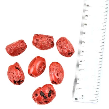 Handmade Coral Pink Glass Loose Spacer Barrel Shape Beads For Making Jewelry (12 in Pack)