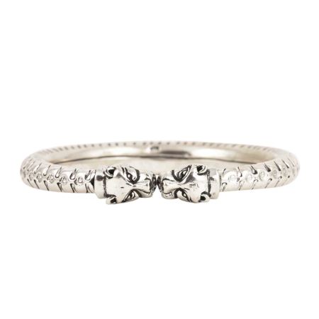 Tiger Face 925 Sterling Silver Women Girls Hand Crafted Bangle