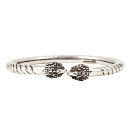 Double Peacock 92.5 Sterling Silver Bangle Opening Fashion Bangles