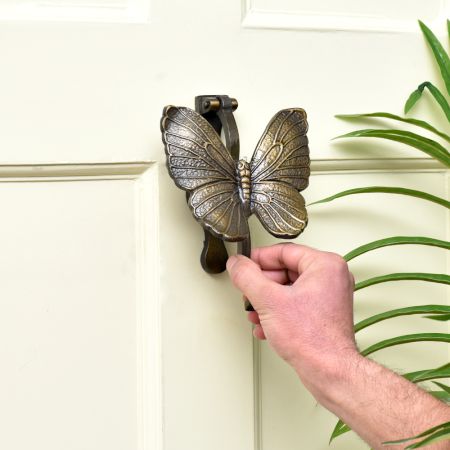 Antique Butterfly Iron Door Knocker
