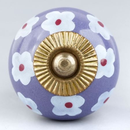 Purple Tiny Flower Knob