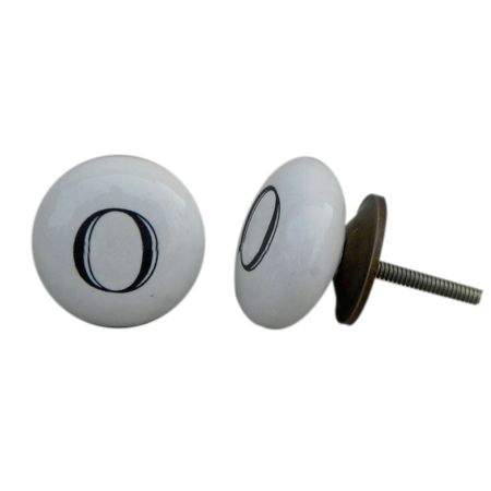 O Alphabet Wardrobe Ceramic Drawer Knob