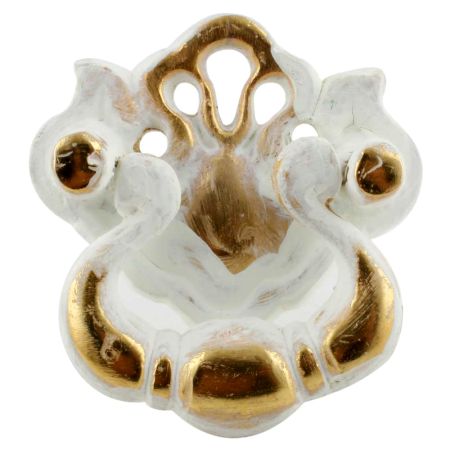 White Pull Cabinet Knobs