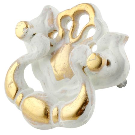 White Pull Cabinet Knobs