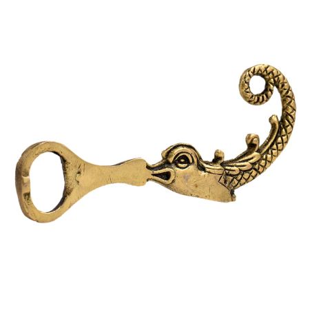 Brass Open Big Fish Twisted Tail Bottle