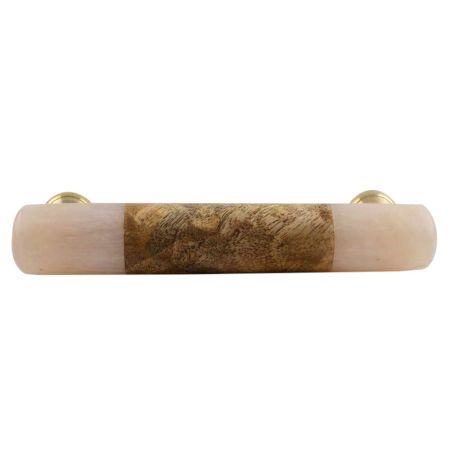Baby Pink Resin And Wood Round Handles (6 Inch)