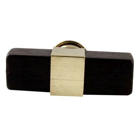 Antique T Bar Square Wooden Brass Knobs