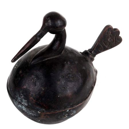 Old Brass Sitting Duck Statue For Home Decoration