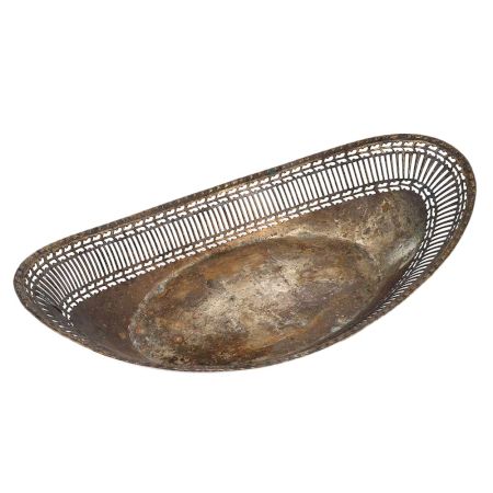 Brass Wired Boat Shaped Basket Fruit Decoration