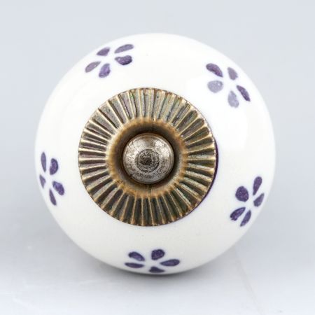 Purple Flower Knob