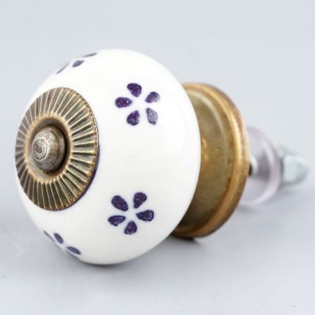 Purple Flower Knob