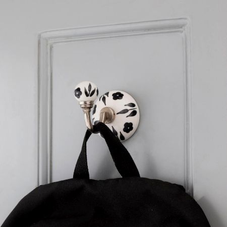 Black Floral Hooks