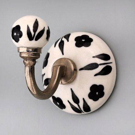 Black Floral Hooks