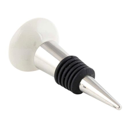 Black Boat Flat Ceramic Wine Bottle Stopper 