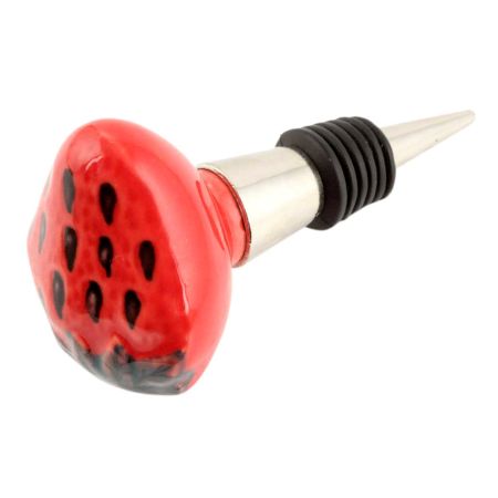 Strawberry Ceramic Wine Bottle Stopper