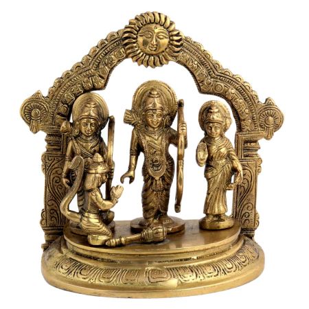 Lord Ram And Sita With Lakshman And Hanuman