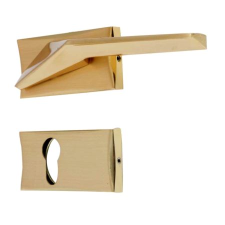 Handmade Golden Finish Mortise Door Lock Handle Set