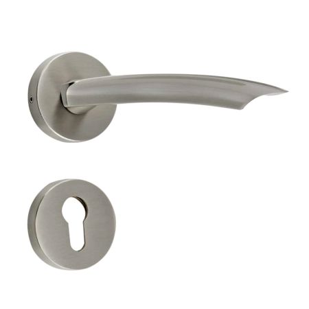 Handmade Black Silver Matt Finish Brass Mortise Lock Handle Set