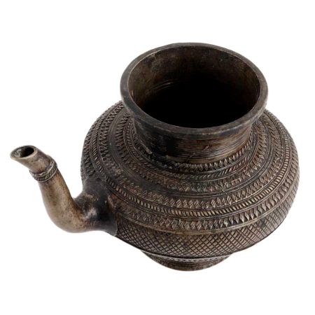 Vintage Holy Water Pot With Carving Spout