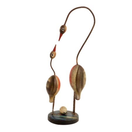 Mother-child Stork Statue For Gifting And Home Decor