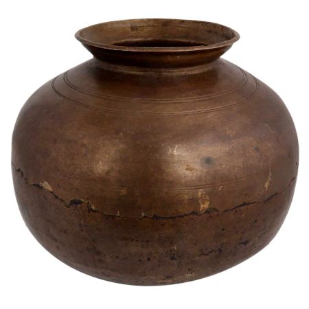 Brass Big Belly Pot For Holy Water