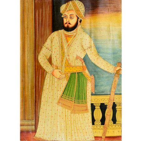 HandmadeÂ Multicolour Painting Of Hindu Maharaja