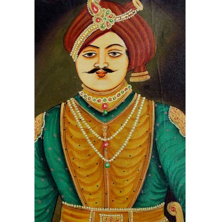 Maharaja King PortraitÂ Canvas Painting