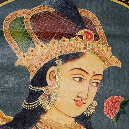 Mughal Portrait Painting Of Mumtaz Mahal