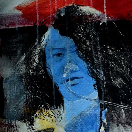 Modern Abstract Canvas PaintingÂ  With Women Face