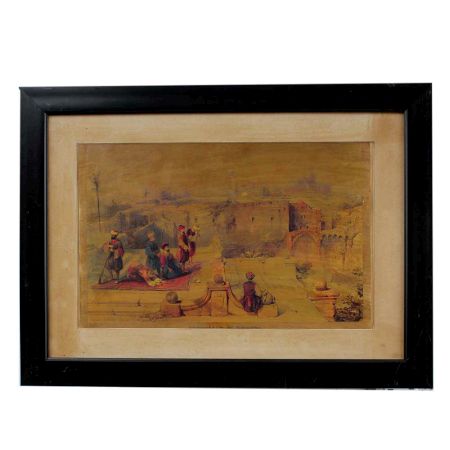 Hardboard Print Mosque of Omar Jerusalem Showing The Site of the Temple