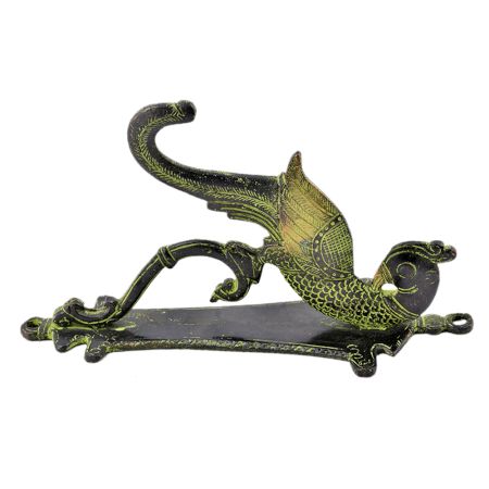 Brass Antique Peacock Design Wall Bracket