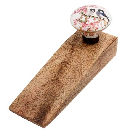 Birds Ceramic Wooden Door Stopper