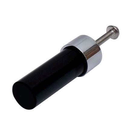 Black Silver Cylinder Glass Cabinet knobs