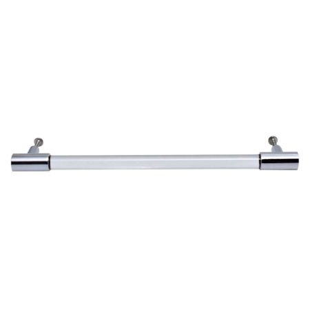 Clear Silver Large Cylinder Glass Door Handles